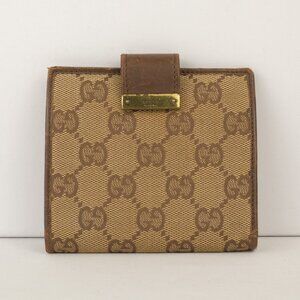 Gucci GG Canvas Monogram Bifold Wallet, Brown/Tan